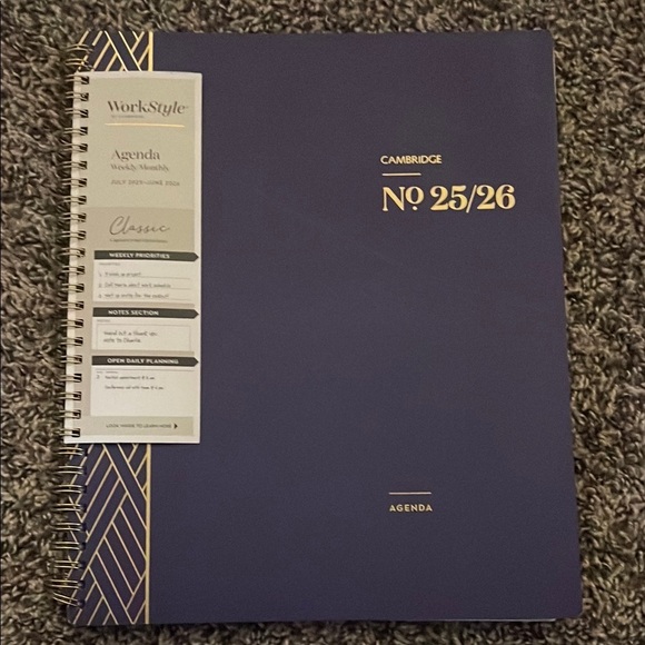 Cambridge Other - Navy and Gold Home Office Planner